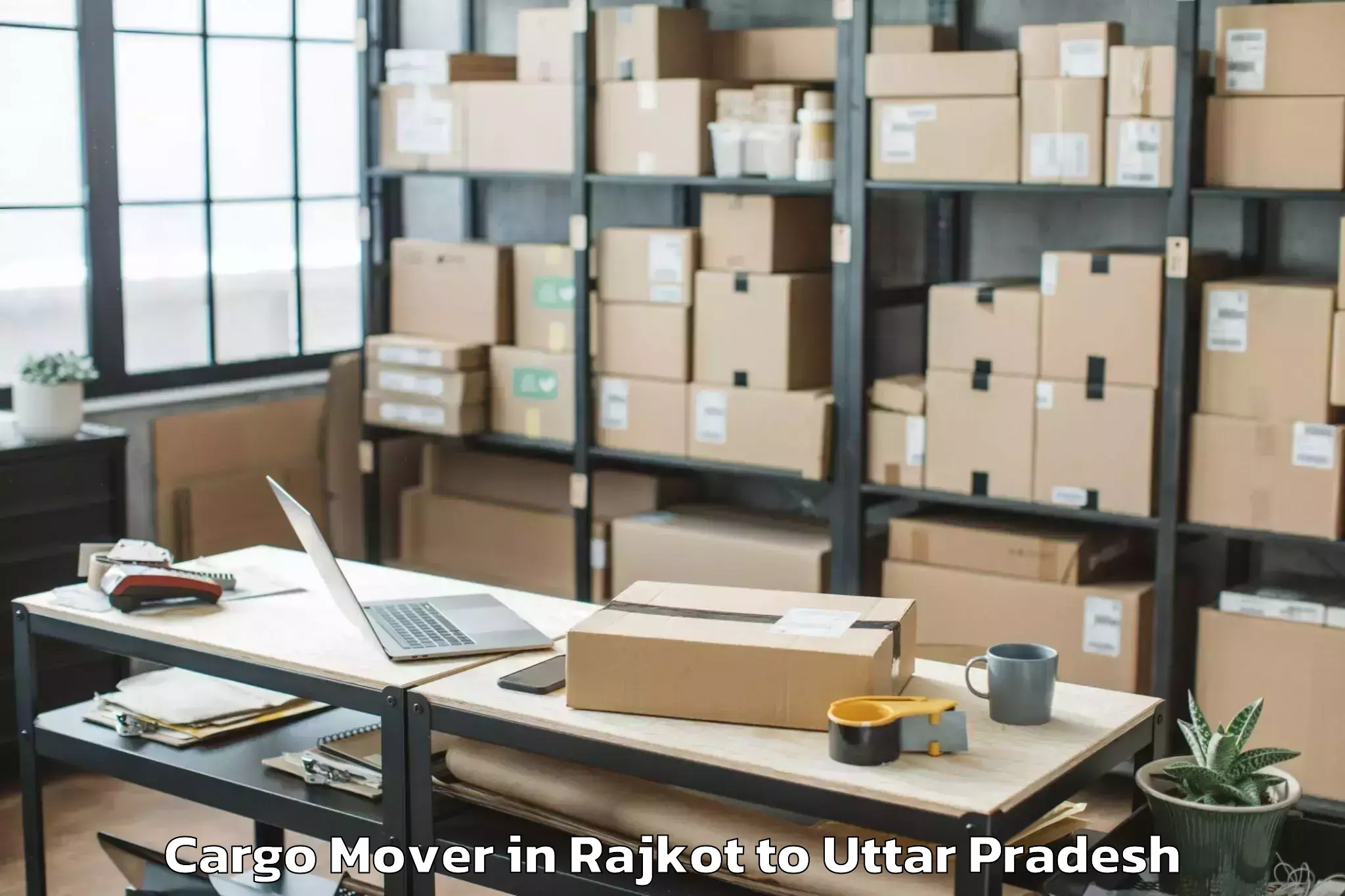 Professional Rajkot to Shahjanpur Cargo Mover